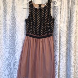 Black and pink dress